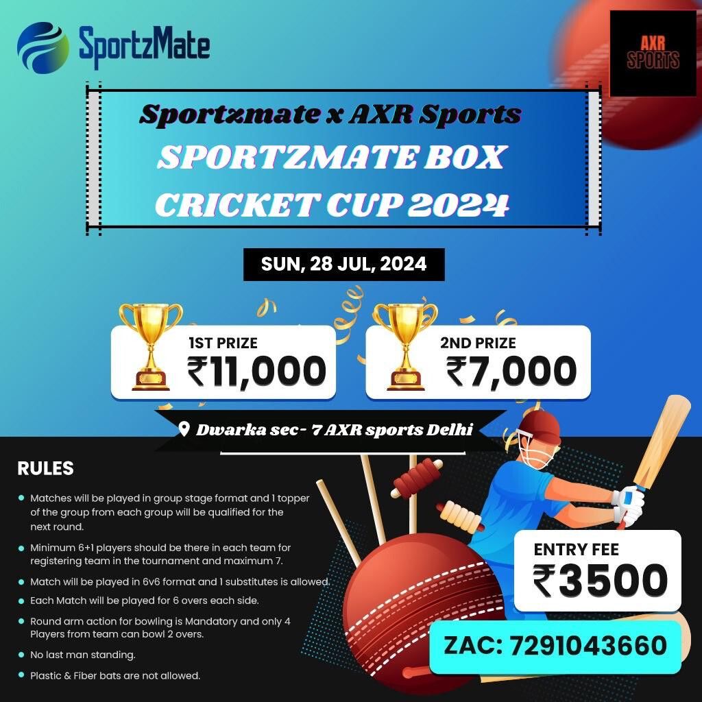 SportzMate Box Cricket Cup 2024