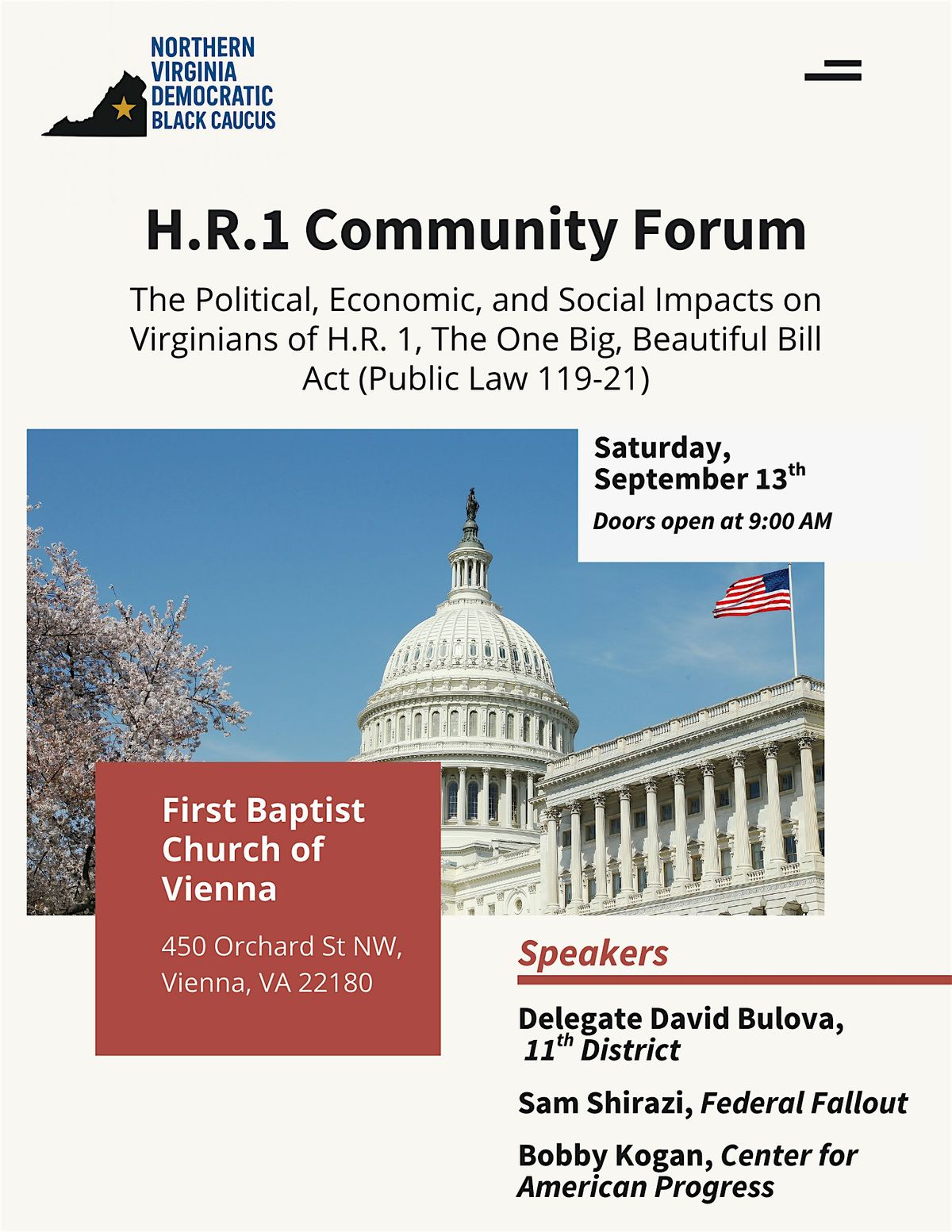 H.R.1 Community Forum: The Impacts on Virginians of H.R. 1