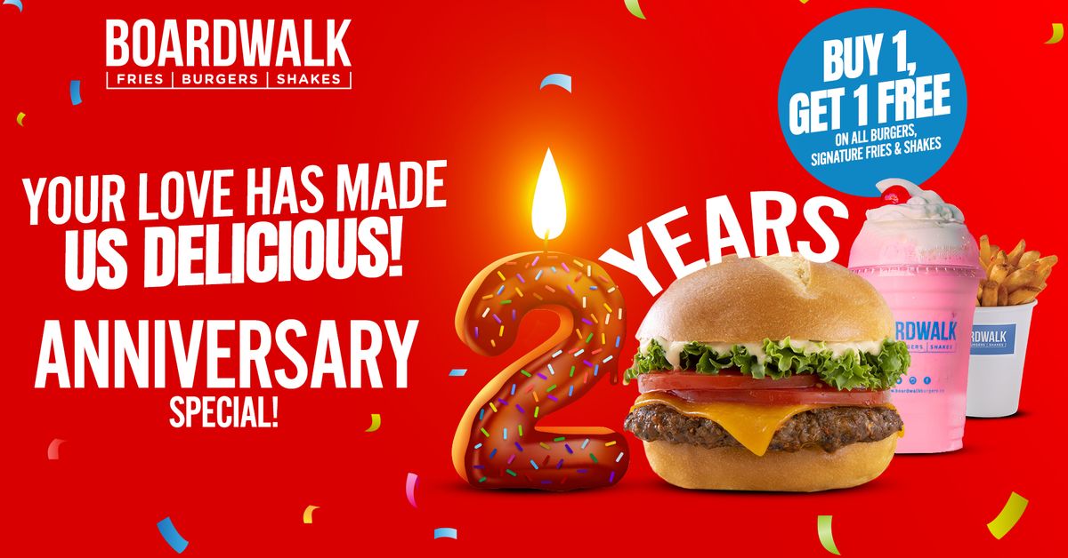 Buy 1 Get 1 Free OFFER on Our 2nd Anniversay! 