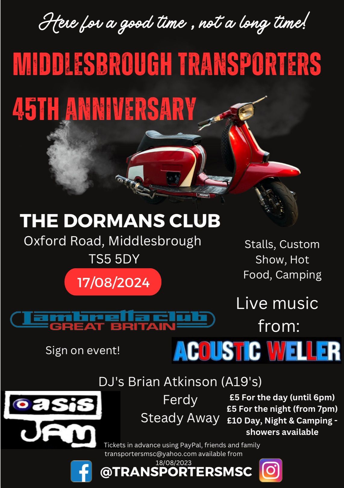 Middlesbrough Transporters Scooter Club 45th Anniversary Celebration