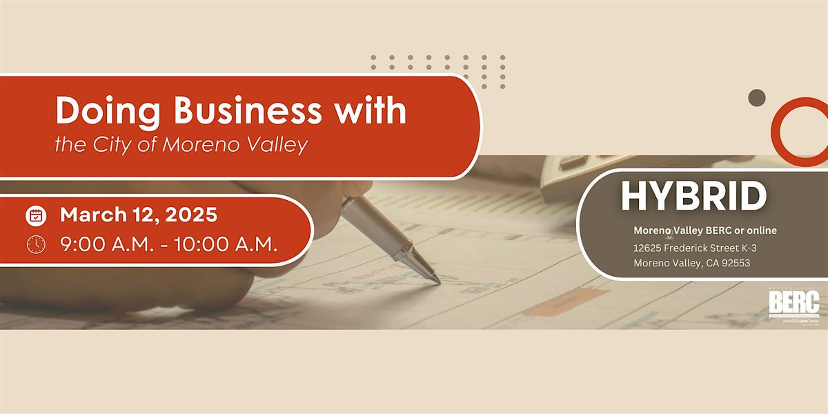 Doing Business with the City of Moreno Valley