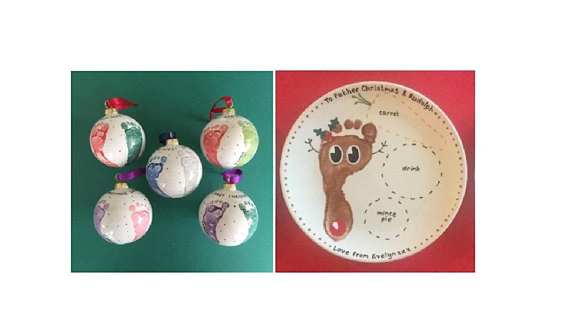 Christmas decoration baby footprint session, BS5