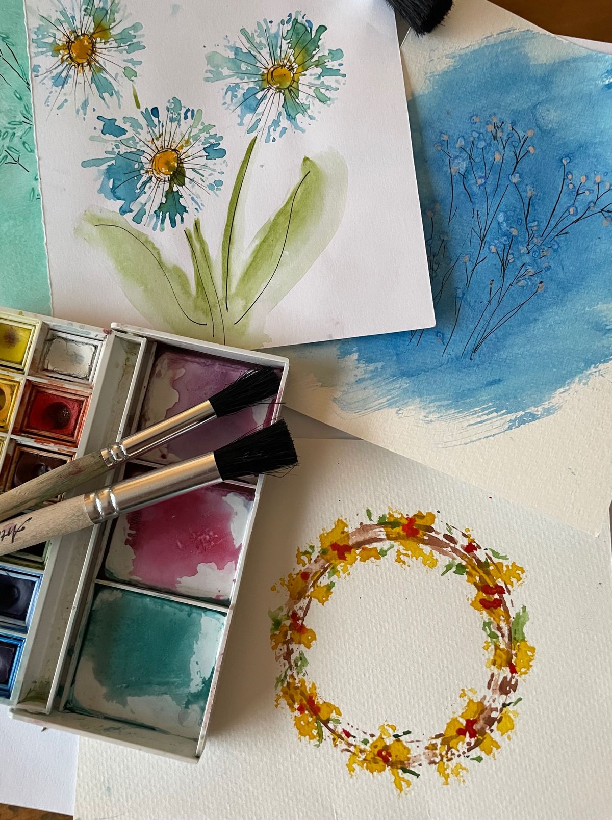 Floral Watercolour Cards Workshop