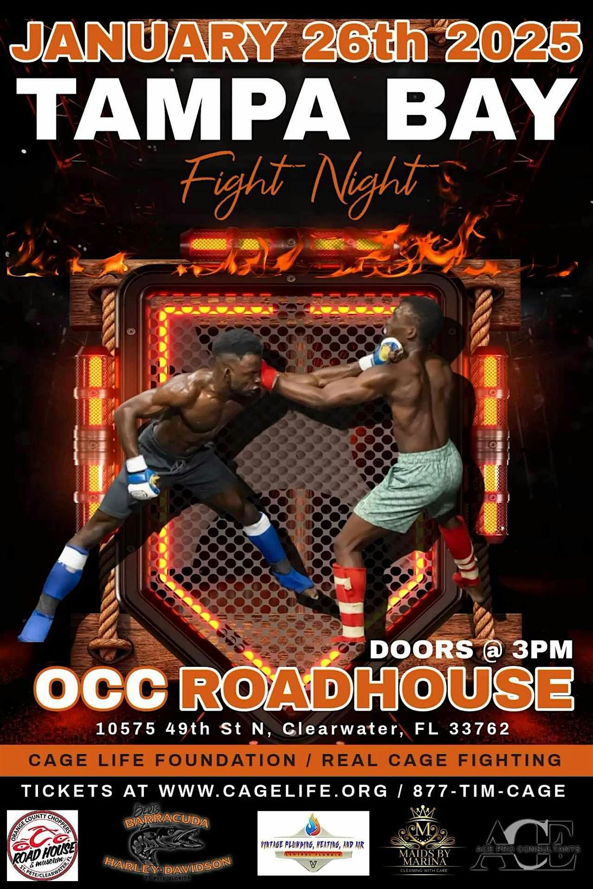 TAMPA BAY FIGHT NIGHT - OCC Roadhouse January 26th 2025