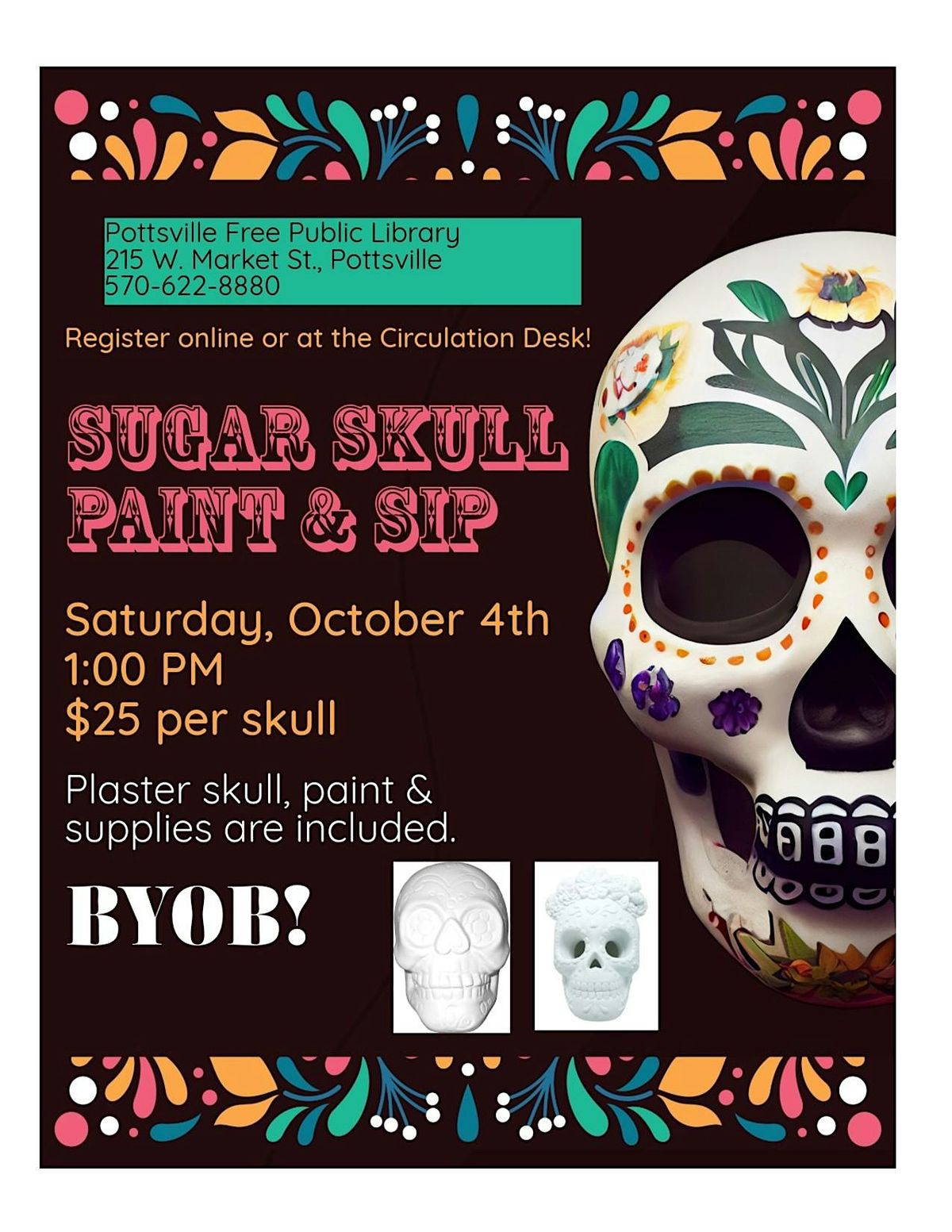 Sugar Skull Paint & Sip