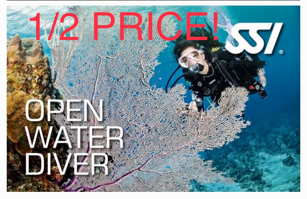 1\/2 PRICE OPEN WATER DIVER COURSE