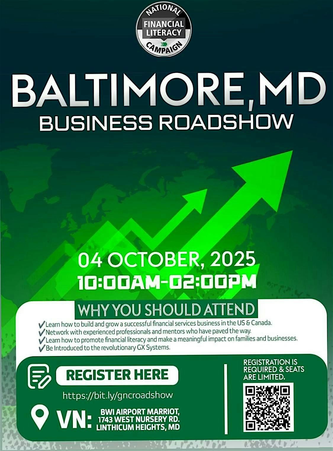 FREE National Financial Literacy Campaign Business Roadshow- Baltimore,MD