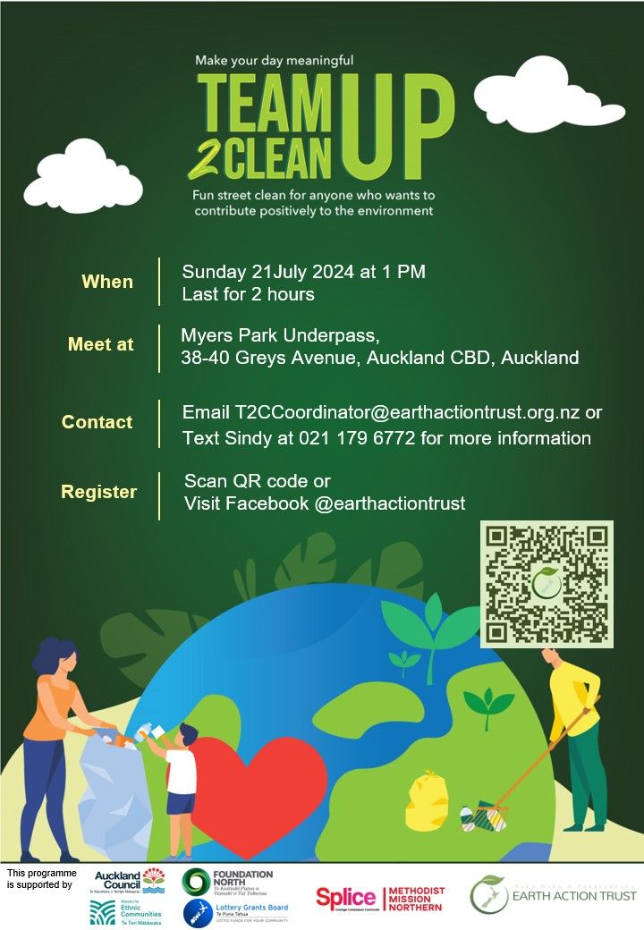 Auckland City Centre Team Up 2 Clean Up - 21 July 2024 (Sunday)