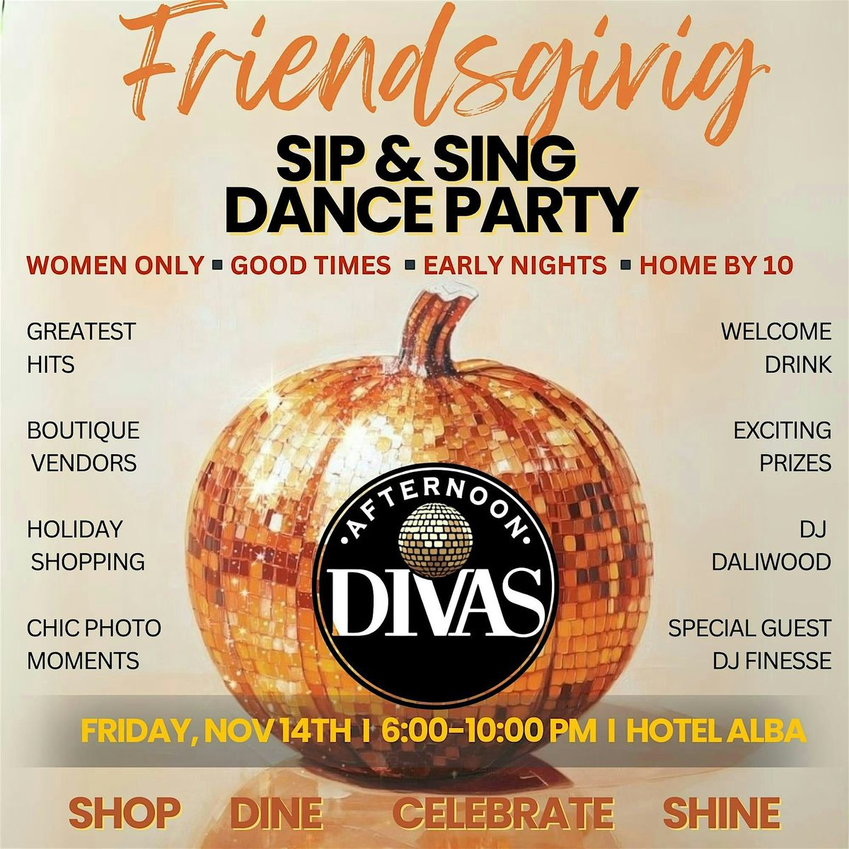 Friendsgiving SIP & SING Dance Party
