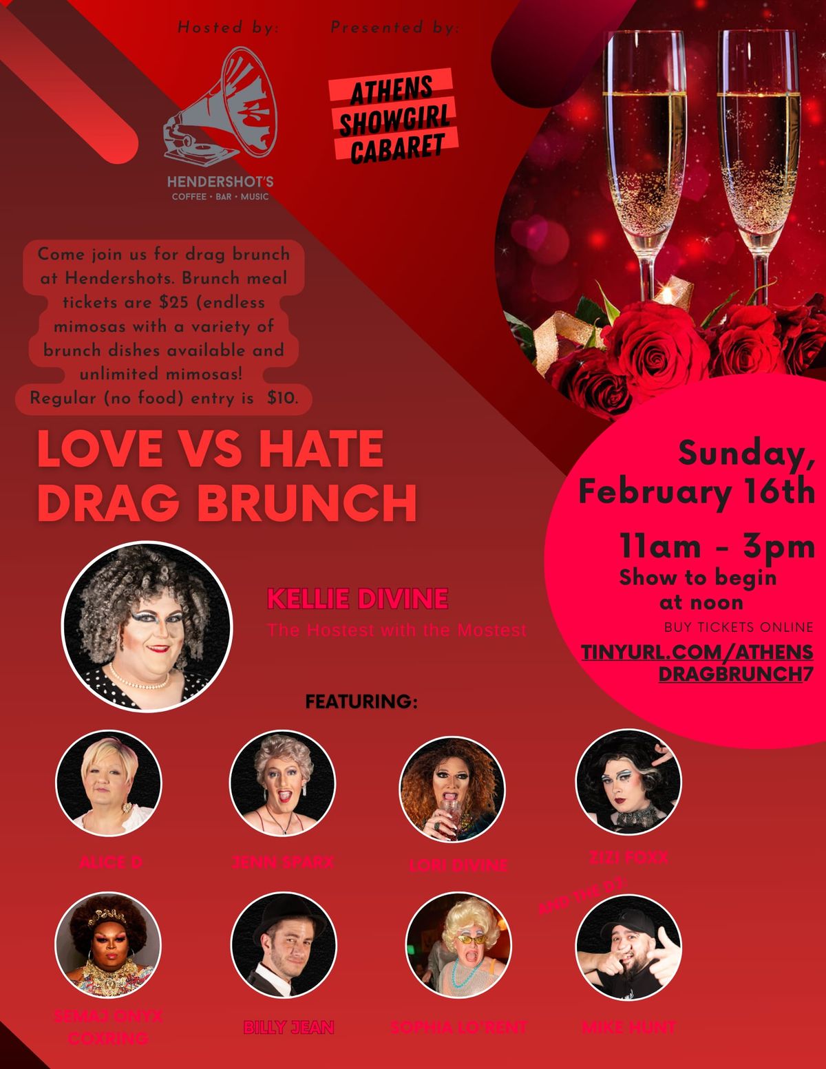 Athens Drag Brunch LOVE VS HATE 