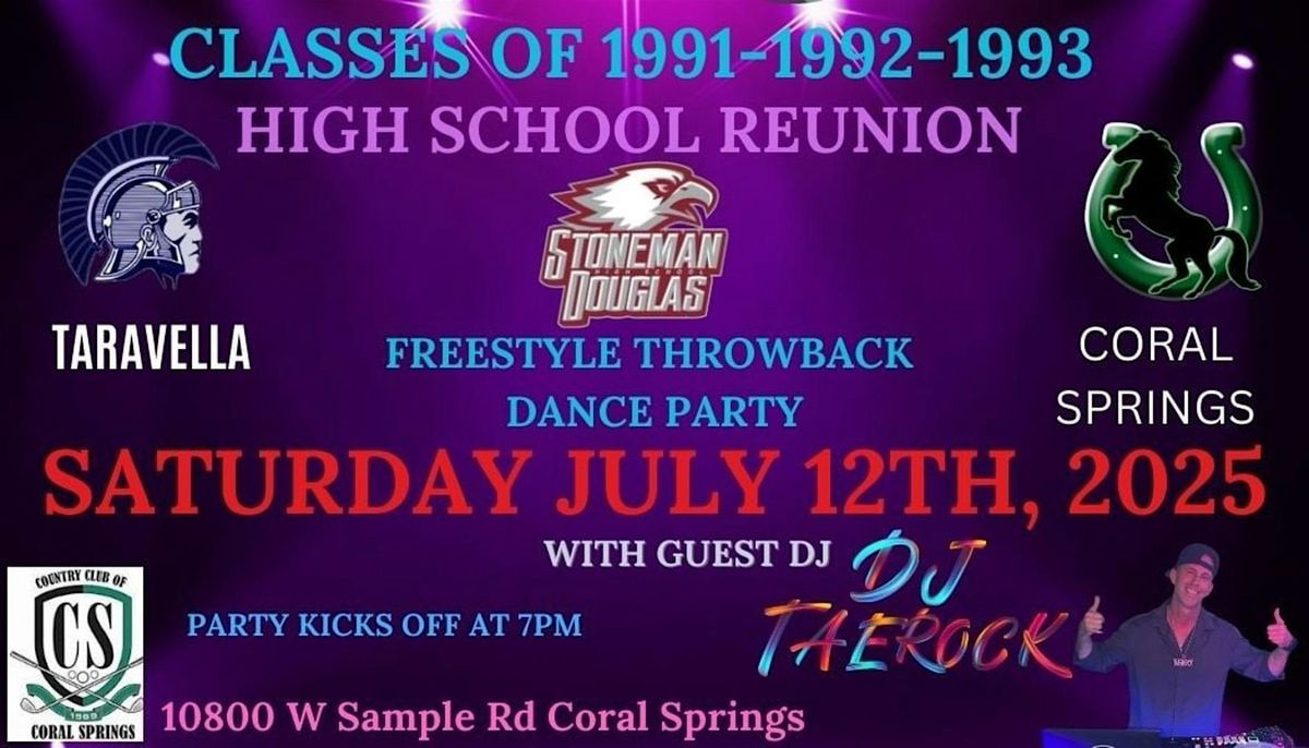 Coral Springs, Douglas, Taravella Class of \u201891, \u201892, \u201893, Freestyle Reunion