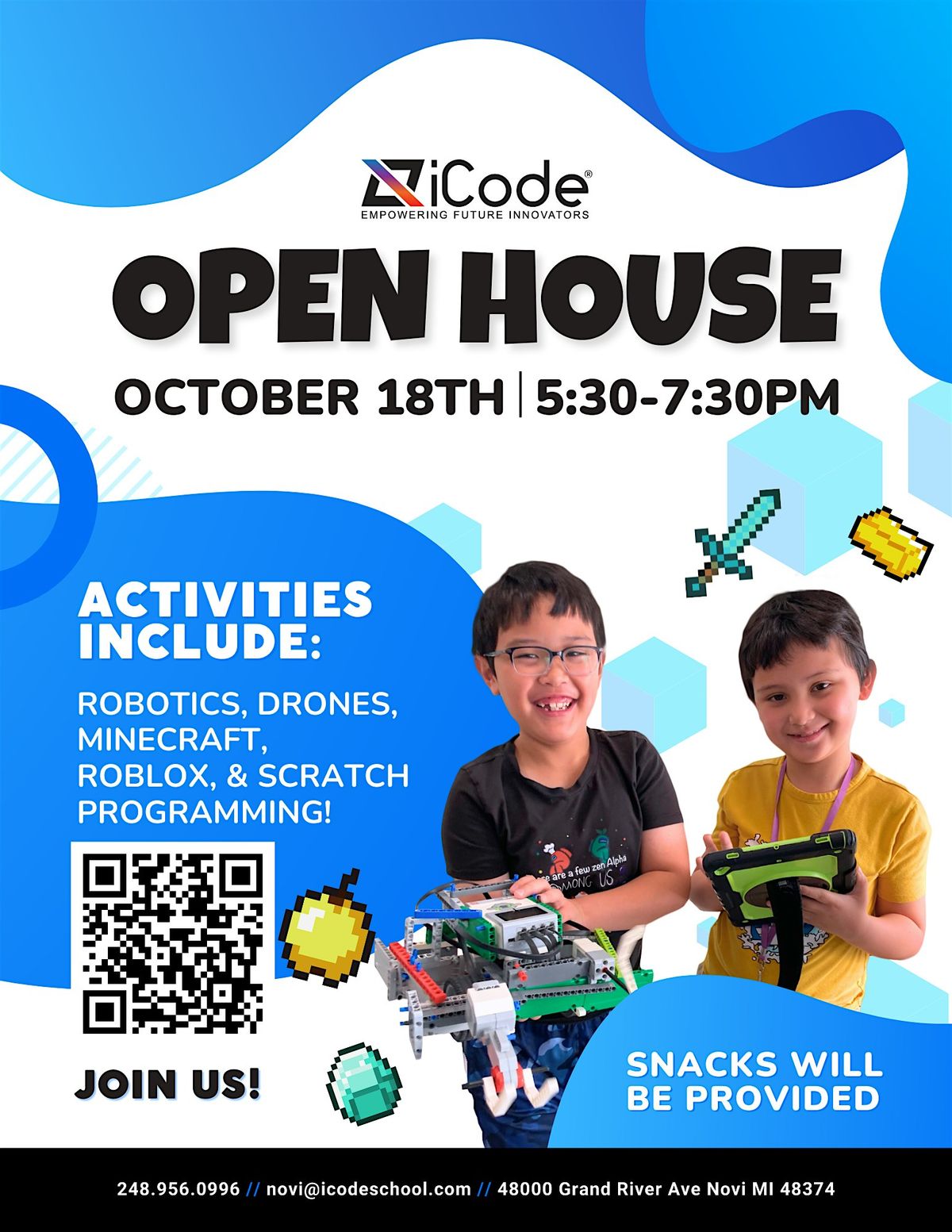 iCode October 18th Open House!