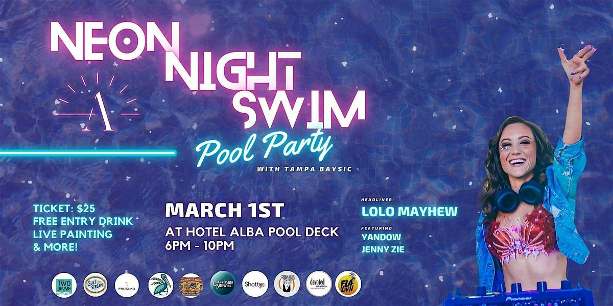 Neon Night Swim Pool Party