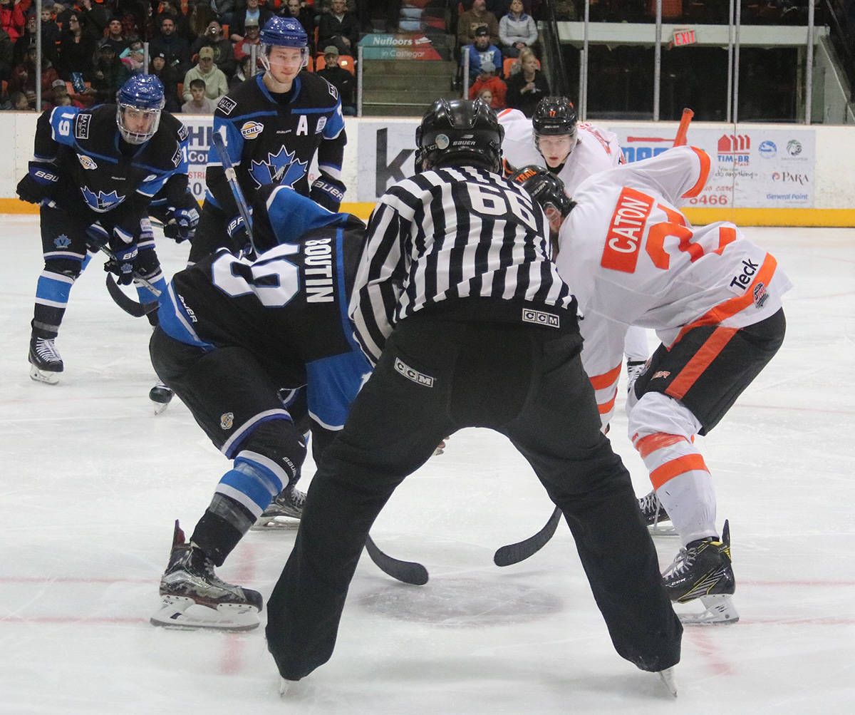 Trail Smoke Eaters at Penticton Vees at South Okanagan Events Centre