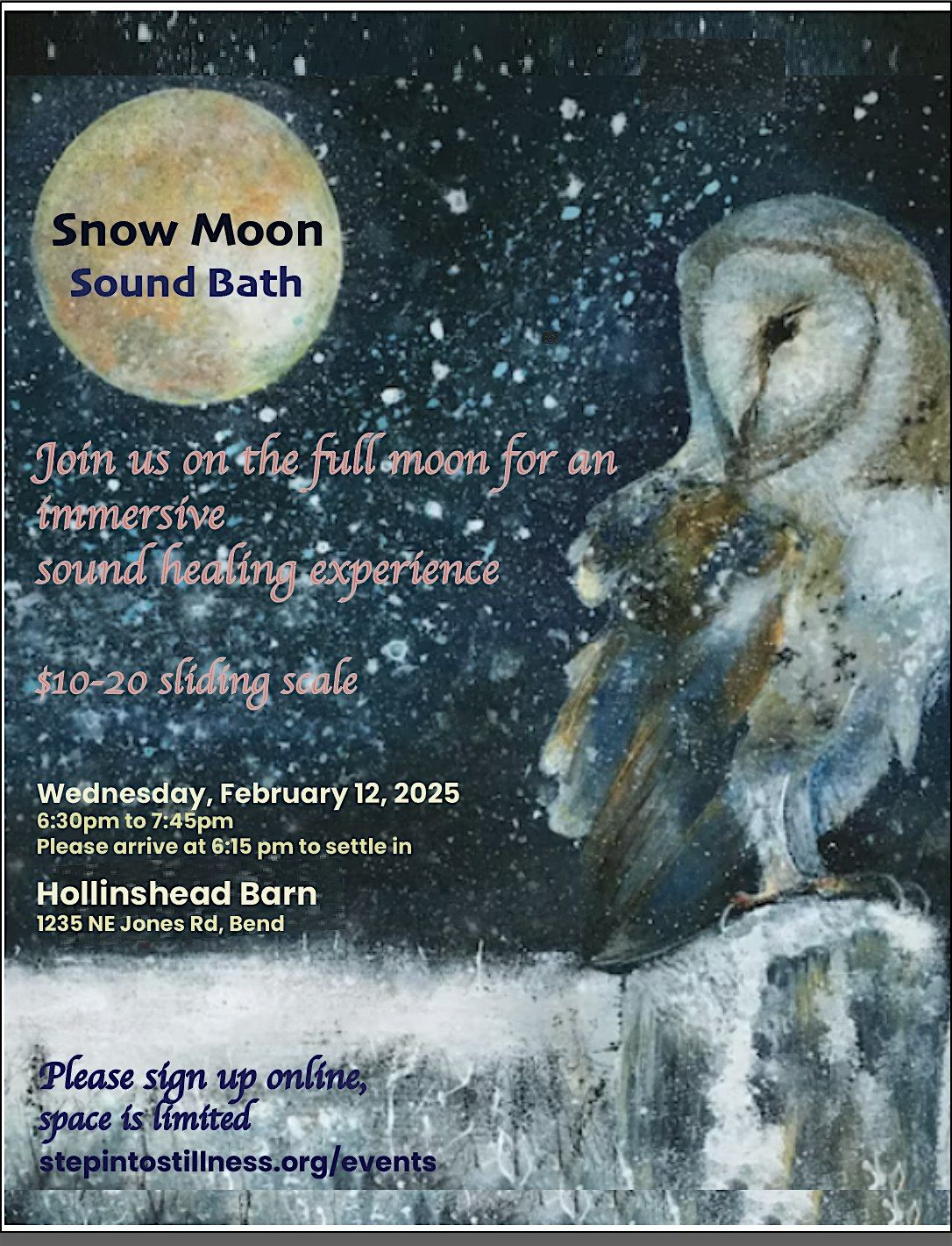 Snow Moon Sound Bath in Bend, OR