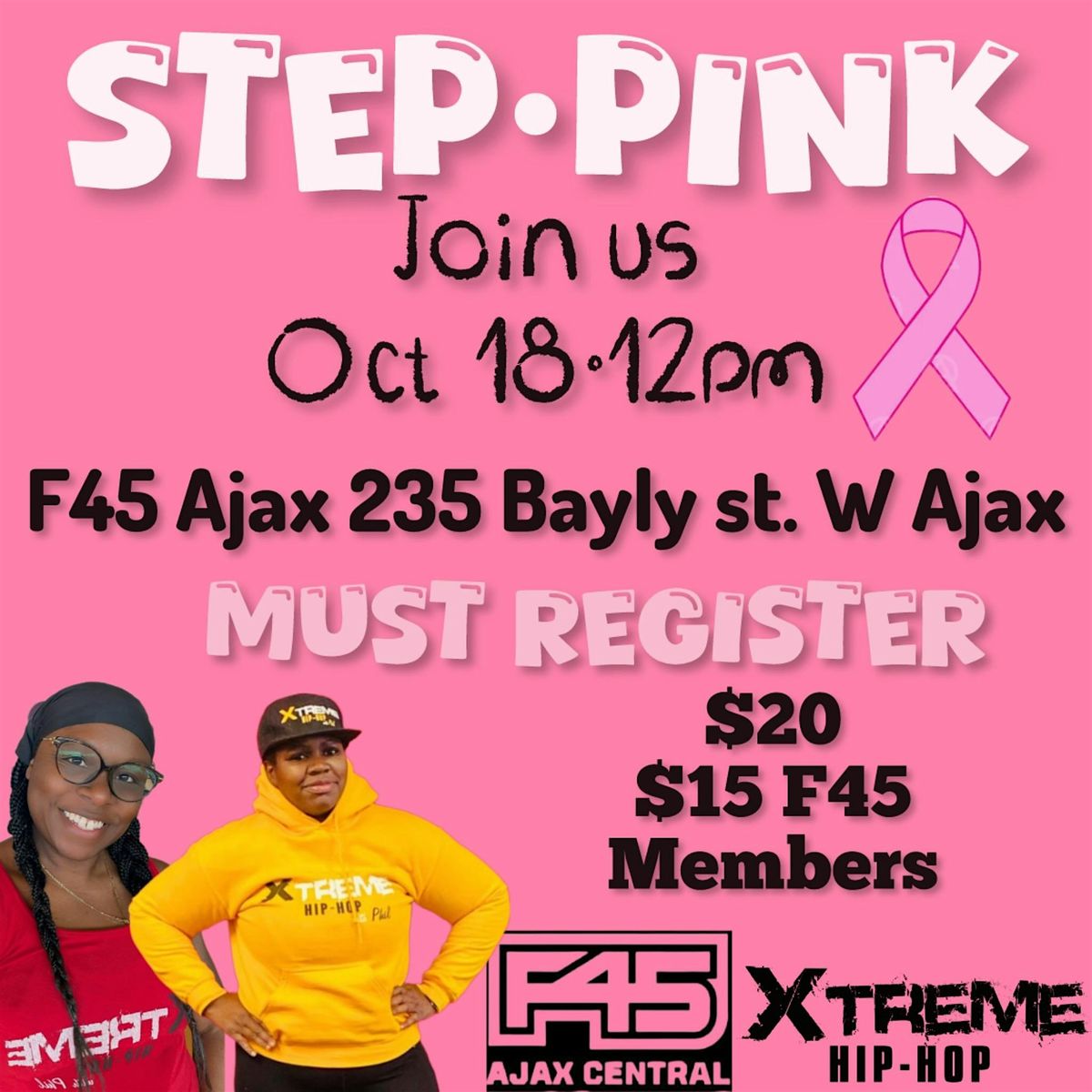 STEP IN PINK - USE CODE : STEPINPINK for F45 members