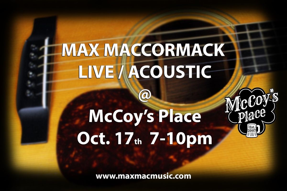 Max MacCormack acoustic @ McCoy's Place