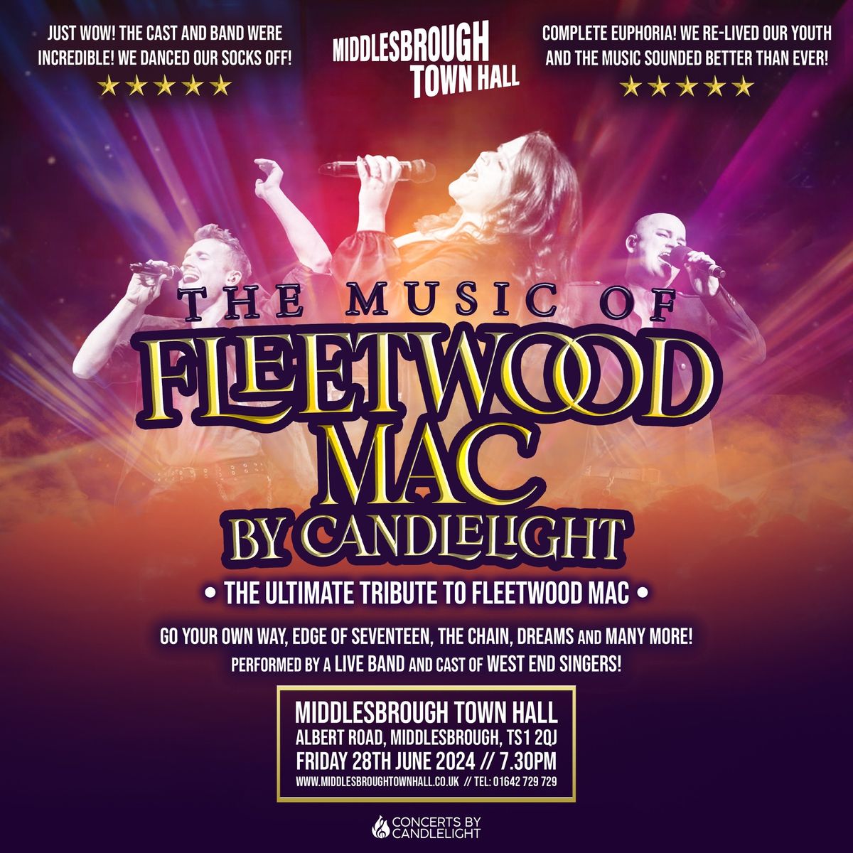 The Music Of Fleetwood Mac By Candlelight At Middlesbrough Town Hall