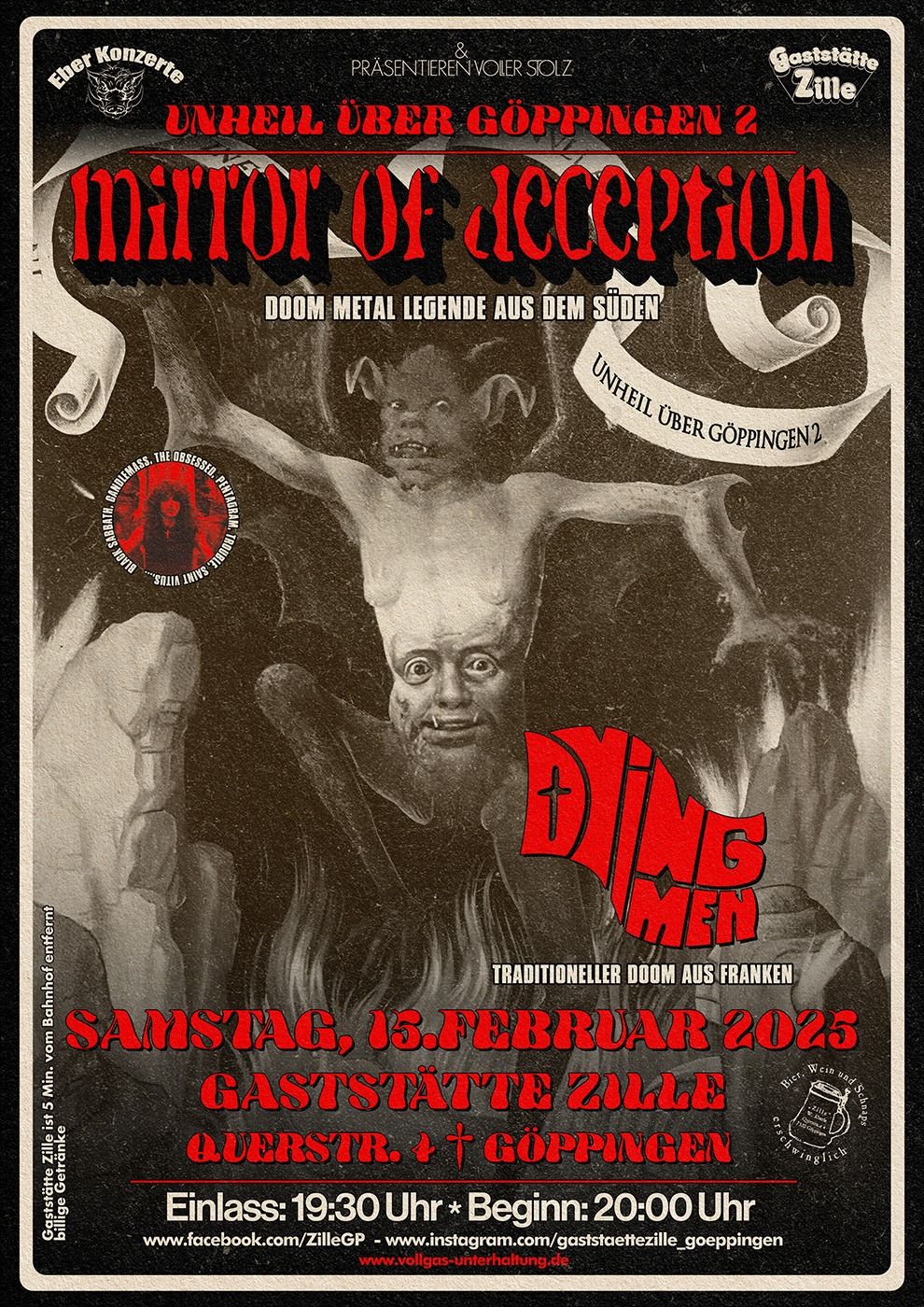 Unheil \u00fcber G\u00f6ppingen 2 mit MIRROR OF DECEPTION und DYING MEN (2x Doom Metal)