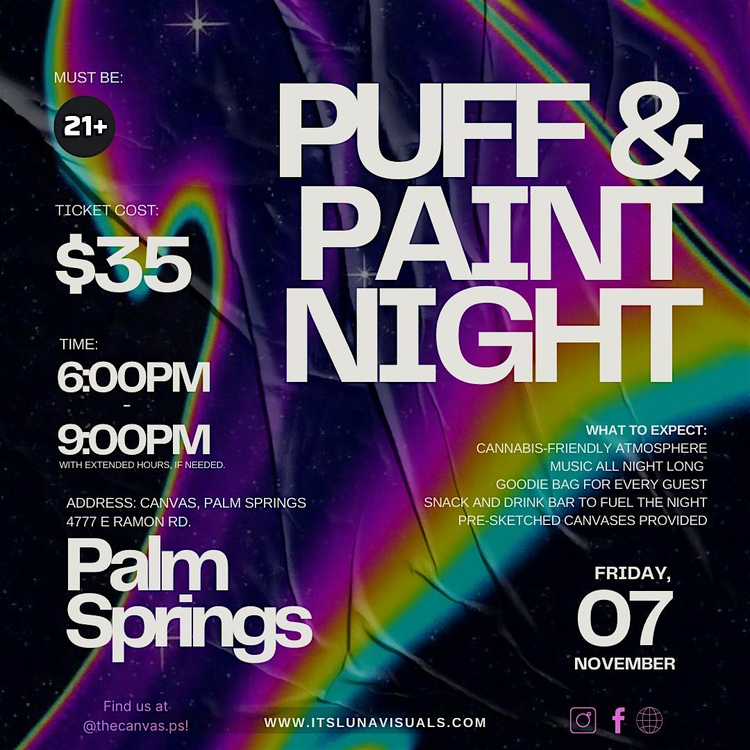 Puff And Paint Night - Canvas Palm Springs