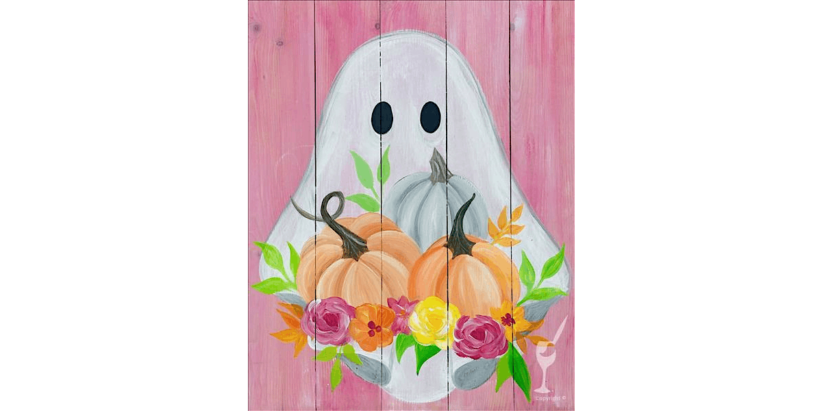 Blooming Pumpkin Ghost - Paint and Sip in San Antonio | Classpop!\u2122