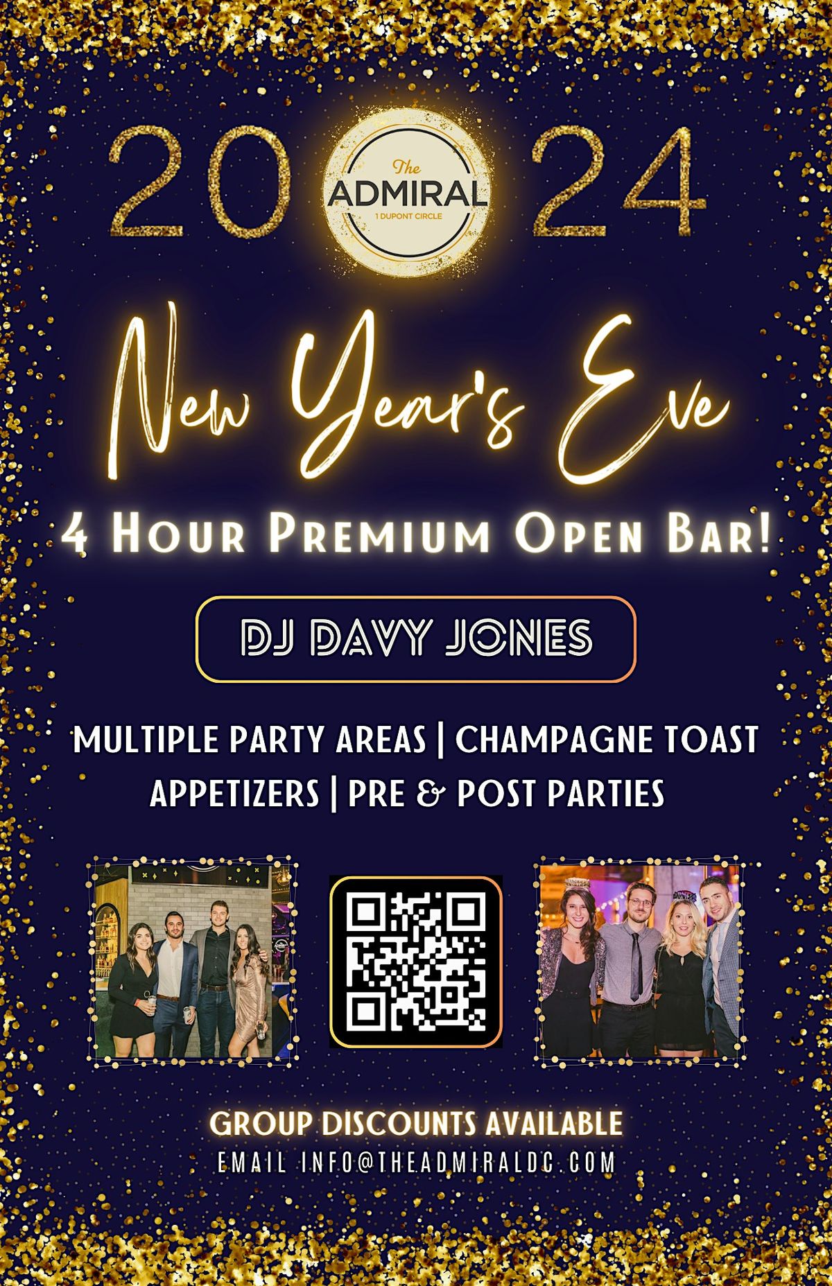 NYE 2025 Open Bar at The Admiral