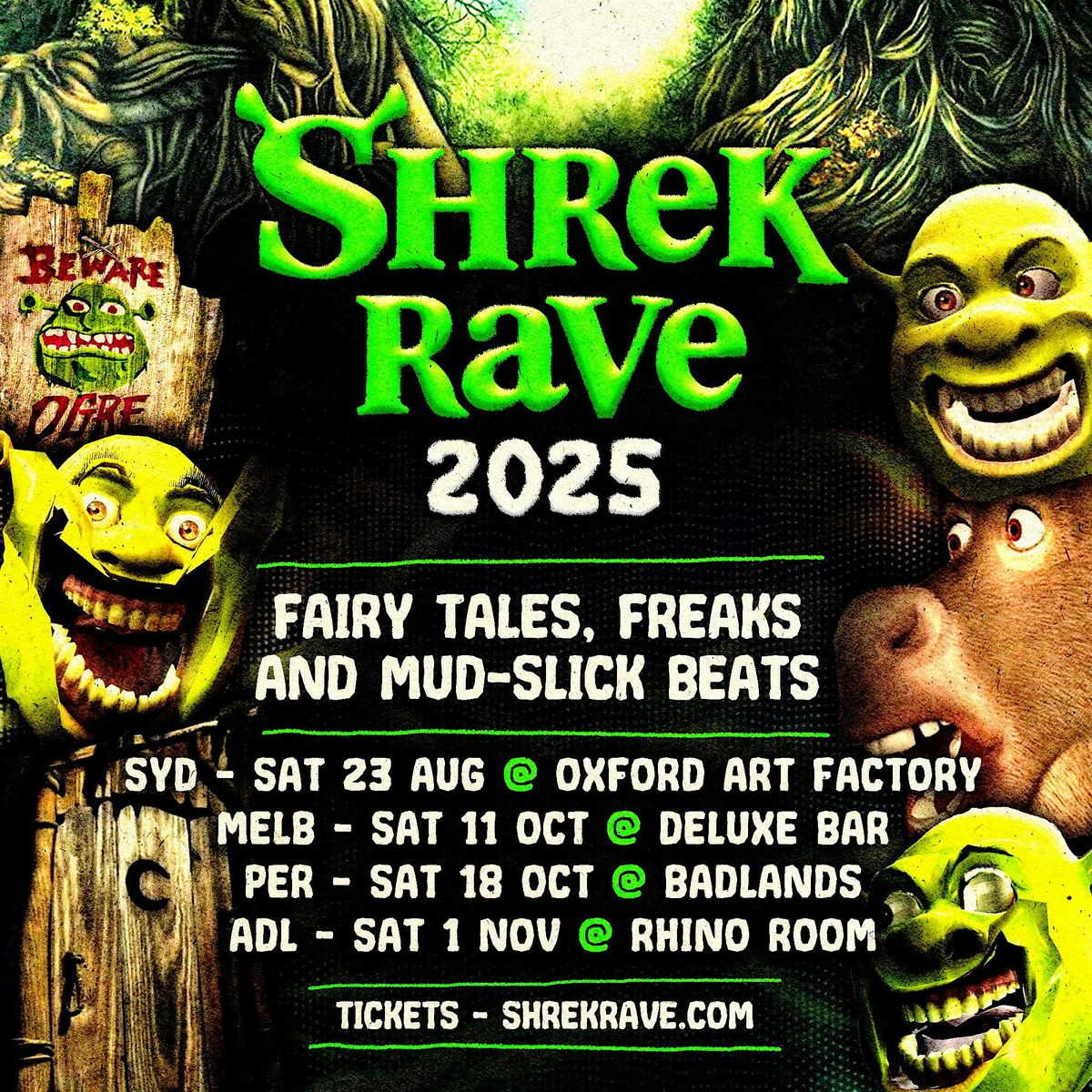 SHREK RAVE SUNSHINE COAST