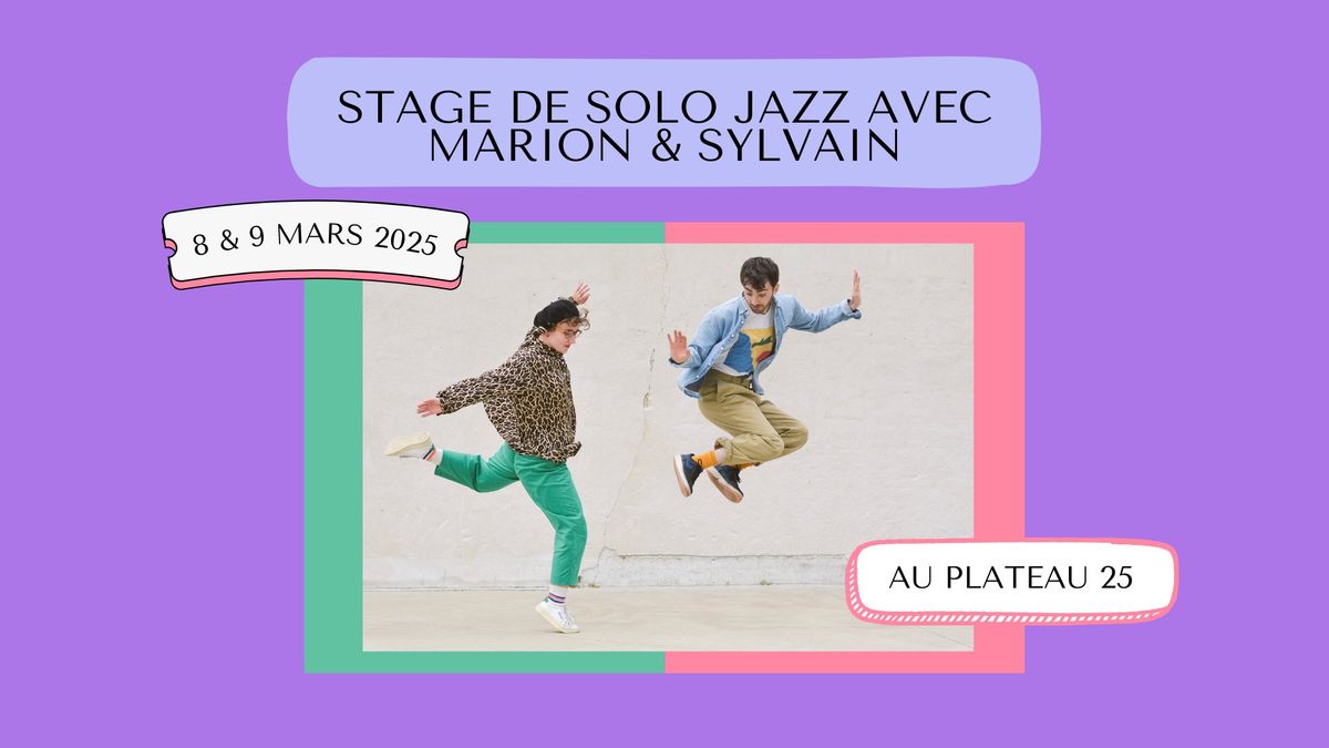 Stage de Solo Jazz avec Marion et Sylvain