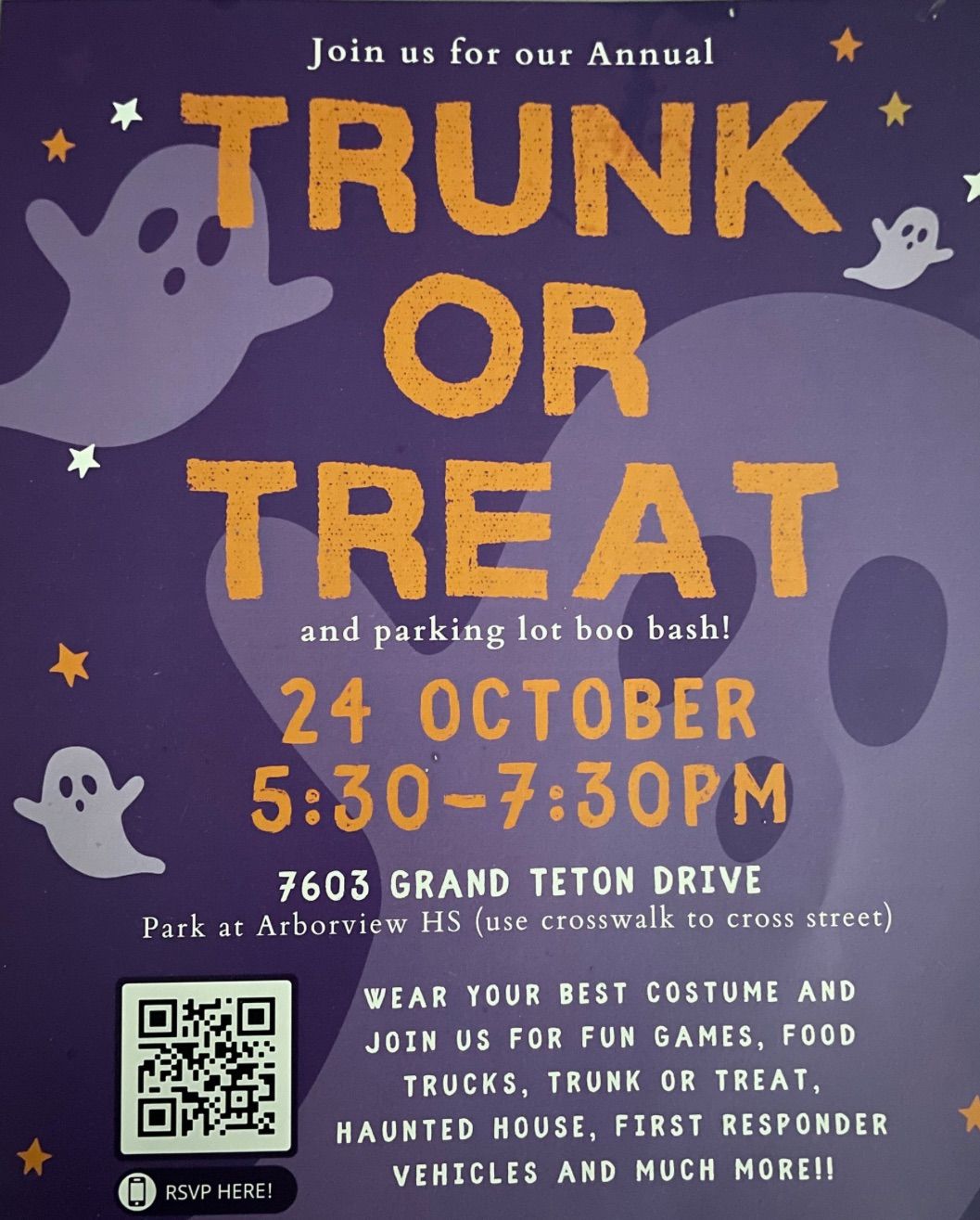 3rd Annual Trunk or Treat