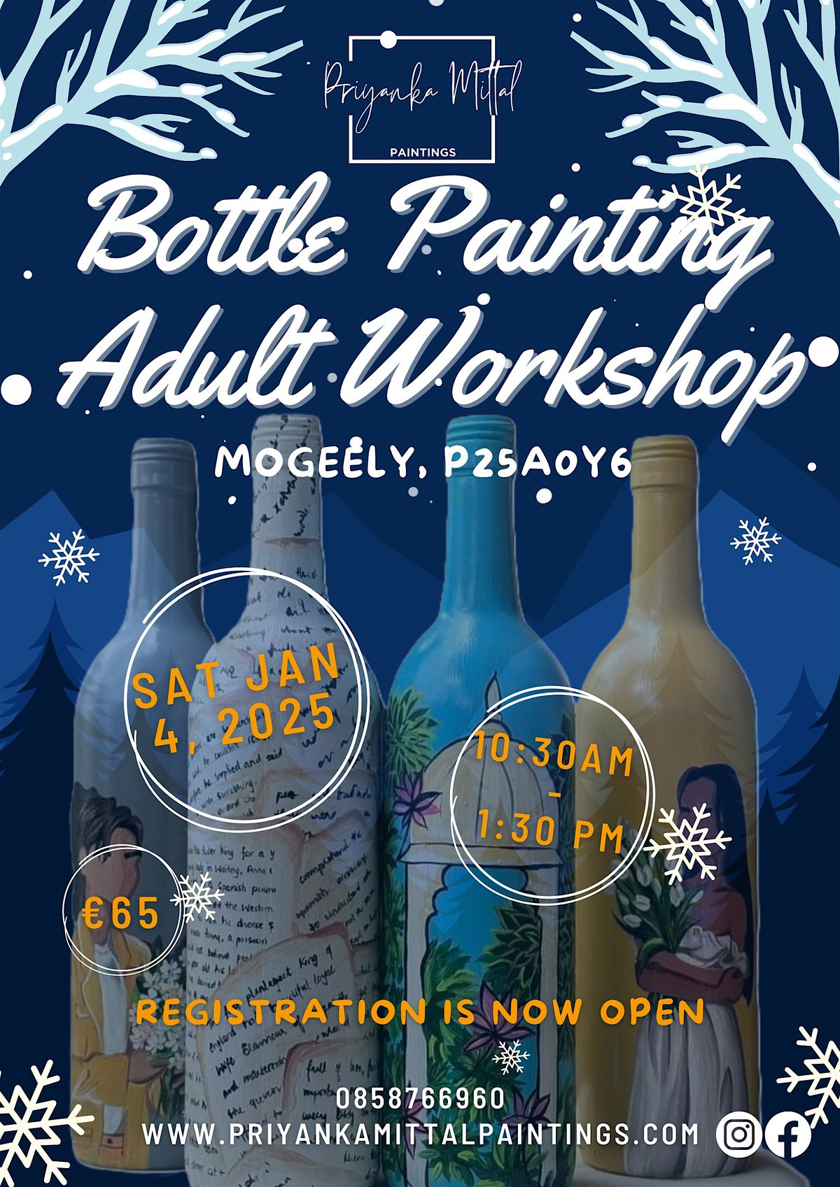 Adults Wine Bottle Painting Workshop