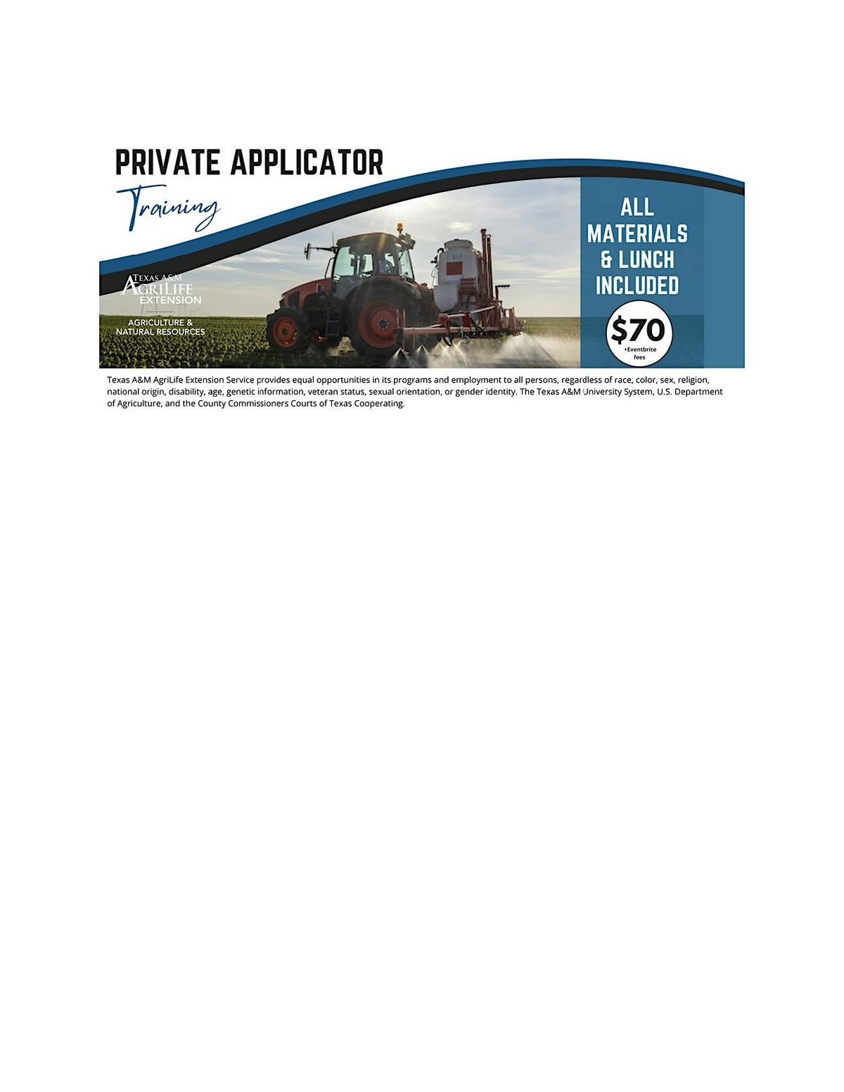 Private Applicator Pesticide License Training