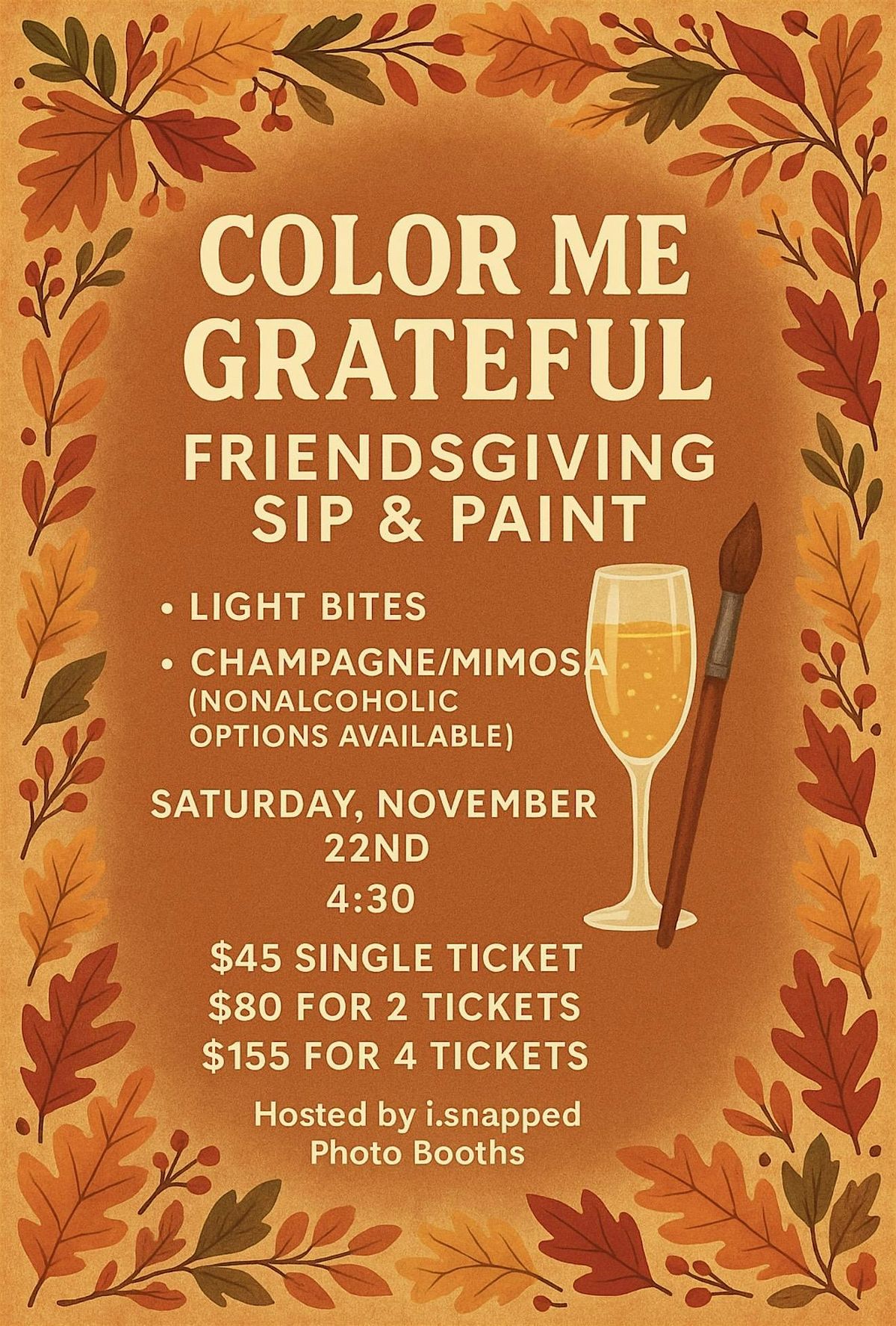 Color Me Grateful (Friendsgiving Sip & Paint)