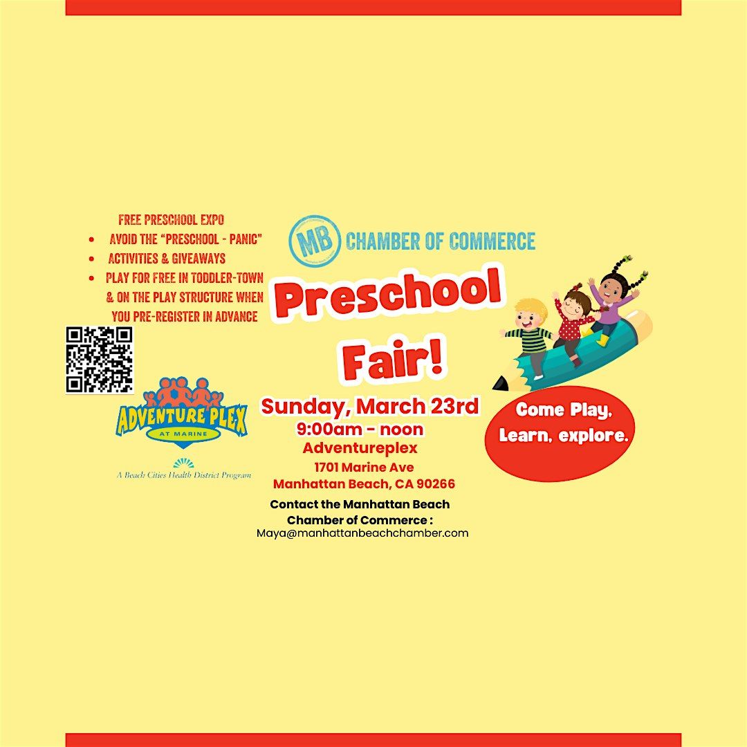 FREE Beach Cities Preschool Expo!  SO many preschools under one fun roof!