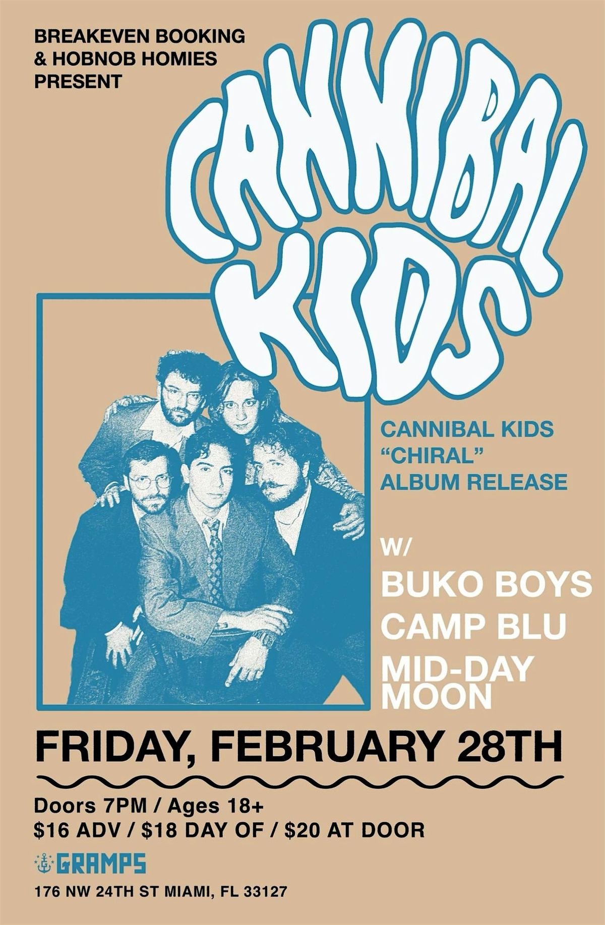 Cannibal Kids, Buko Boys, Camp Blu, & Mid-Day Moon