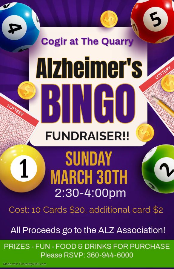 Cogir at The Quarry's Alzheimer's Bingo Fundraiser