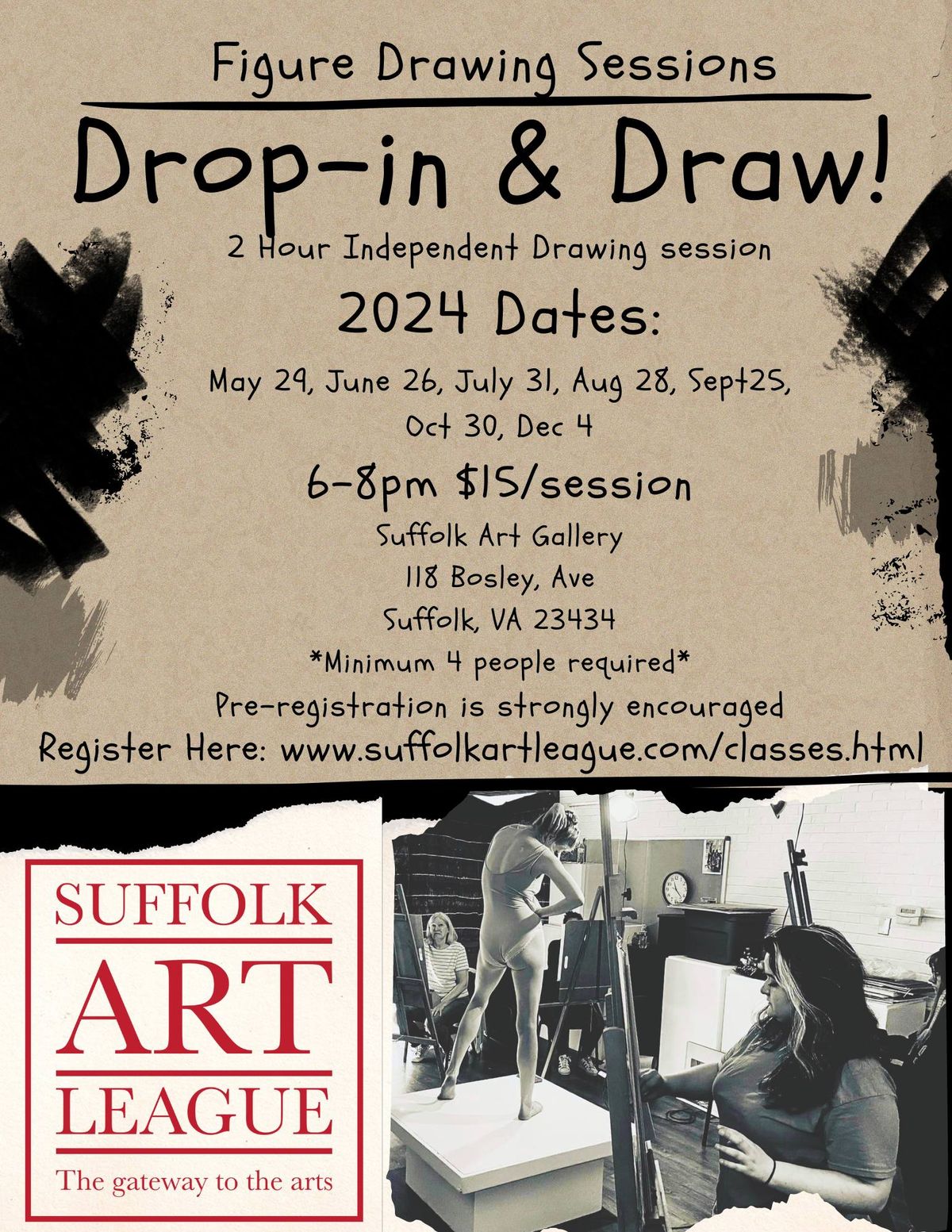 Drop in & Draw! Monthly Independent Drawing Sessions
