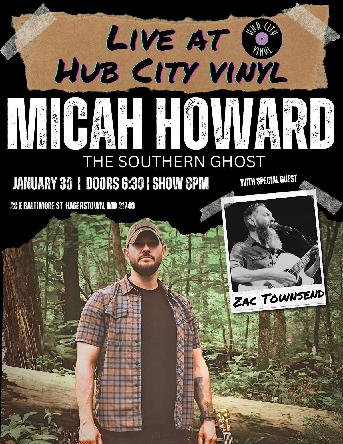 Micah Howard (The Southern Ghost) at Live at Hub City Vinyl w\/ Zac Townsend