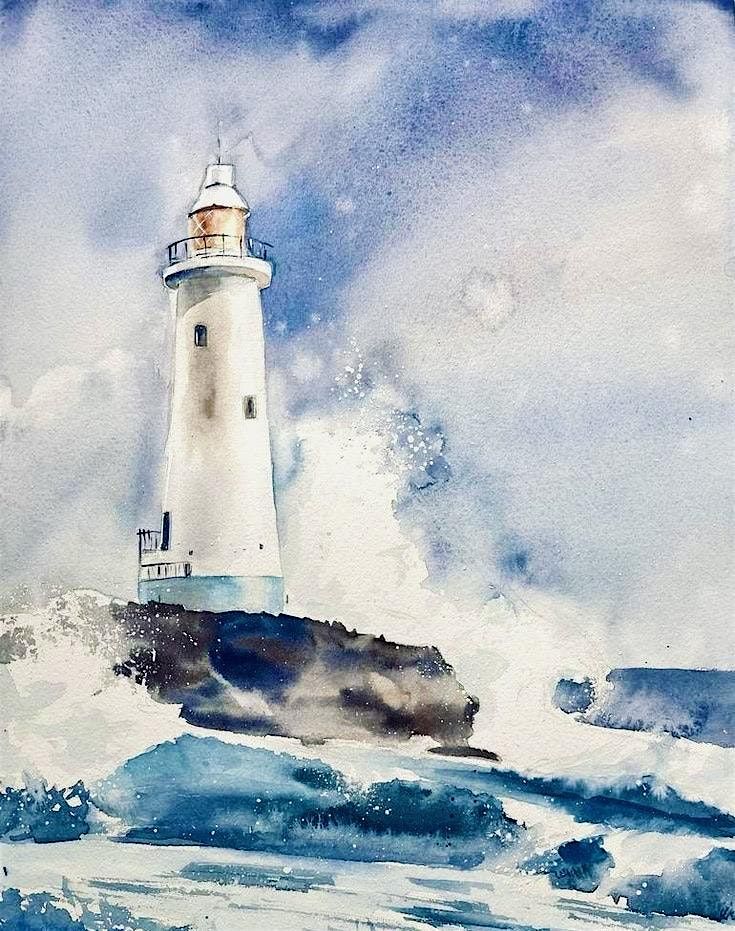 Lighthouse in Watercolors with Phyllis Gubins