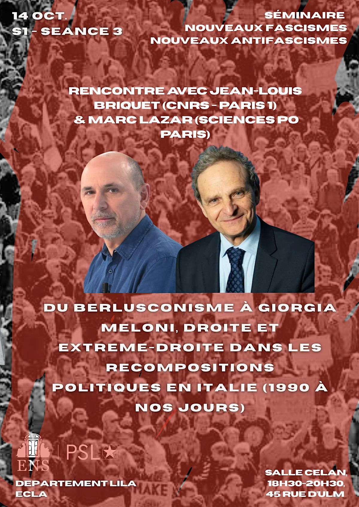 Droite et extreme-droite en Italie, rencontre avec Marc Lazar et JL Briquet