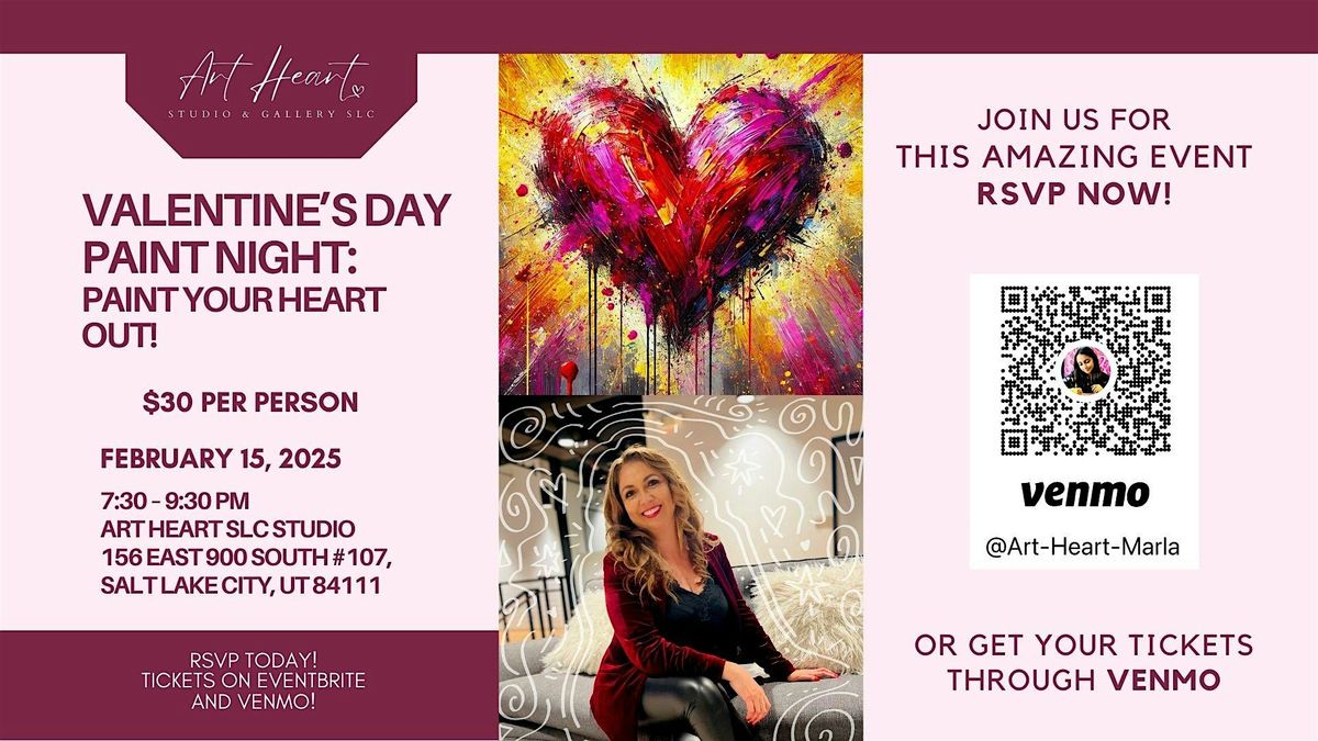 Valentine\u2019s Day Paint Night:  Paint Your Heart Out!