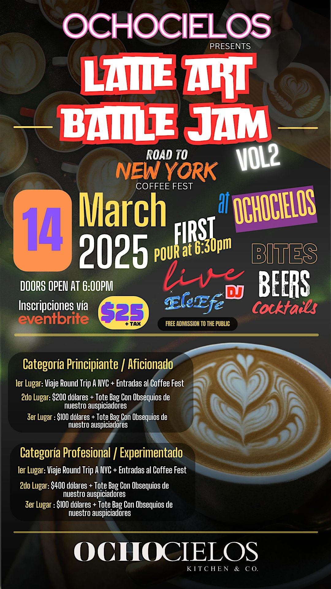 OCHOCIELOS  LATTE ART BATTLE JAM