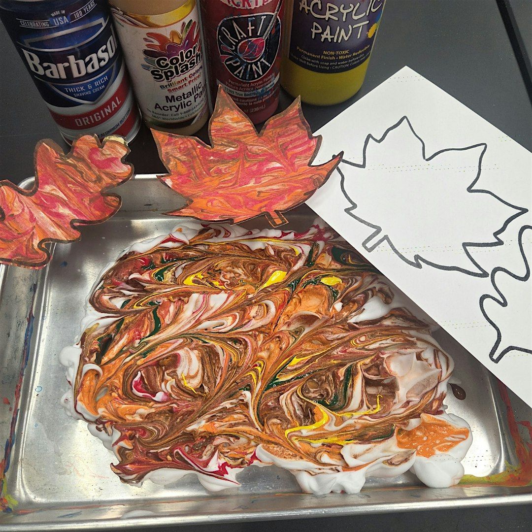 Fall Leaf Shaving Cream Art