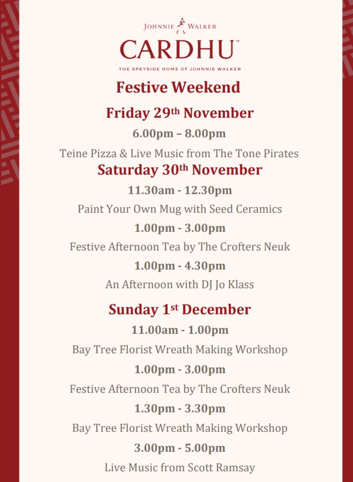 CARDHU Festive Weekend