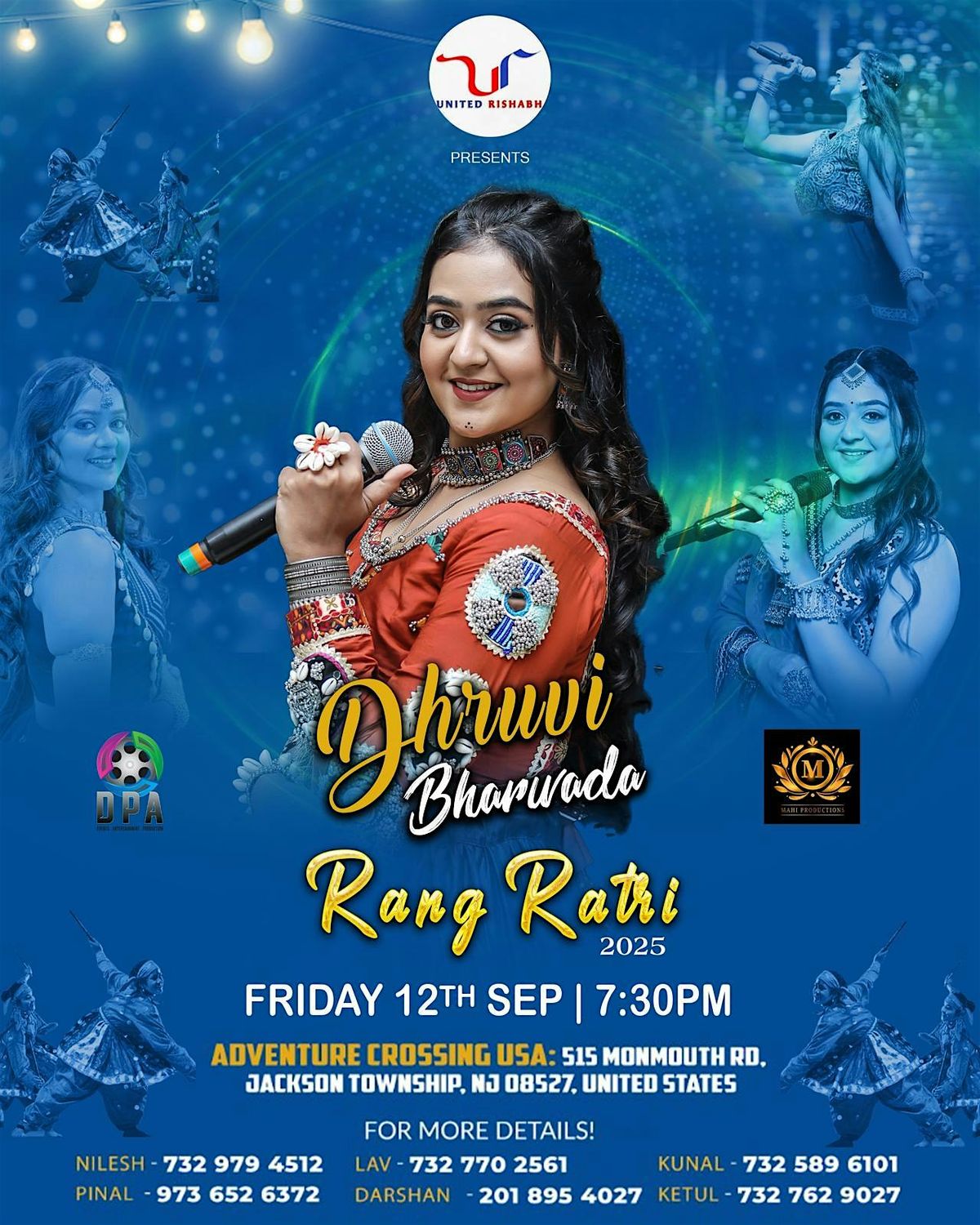 Dhruvi Bharwada Navratri Garba 2025 | Sept 12, Friday | Adventure Crossing
