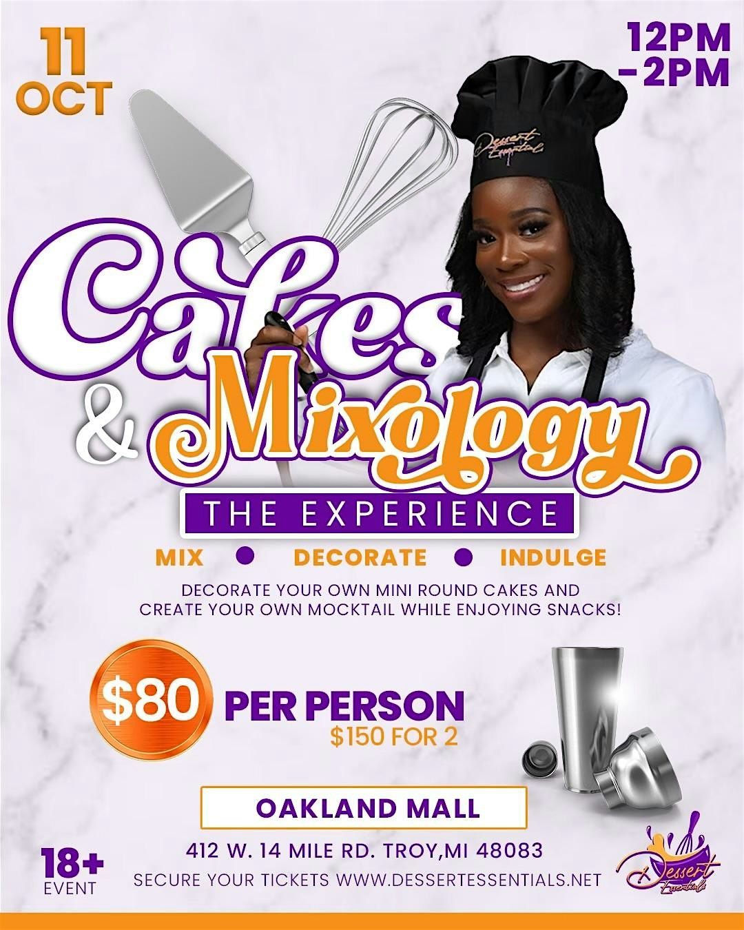 Cakes & Mixology: The Experience