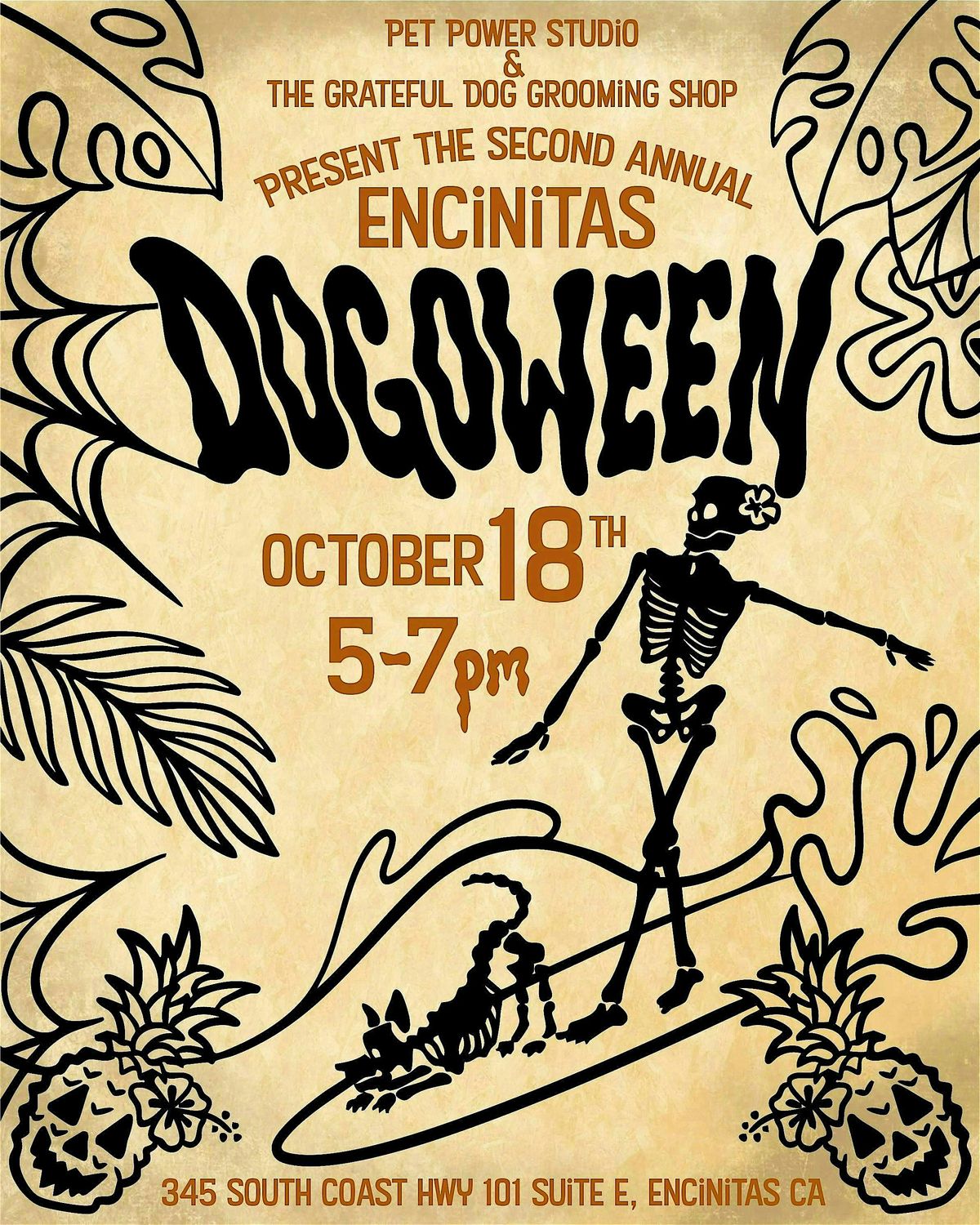 Hawaiin Halloween Party For Dogs