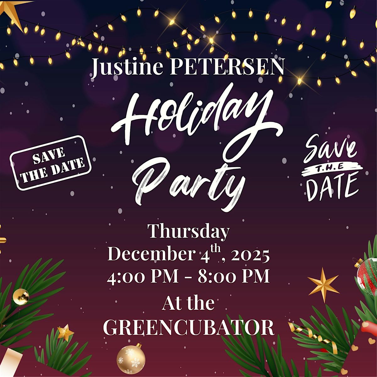 Justine PETERSEN's Annual Holiday Party