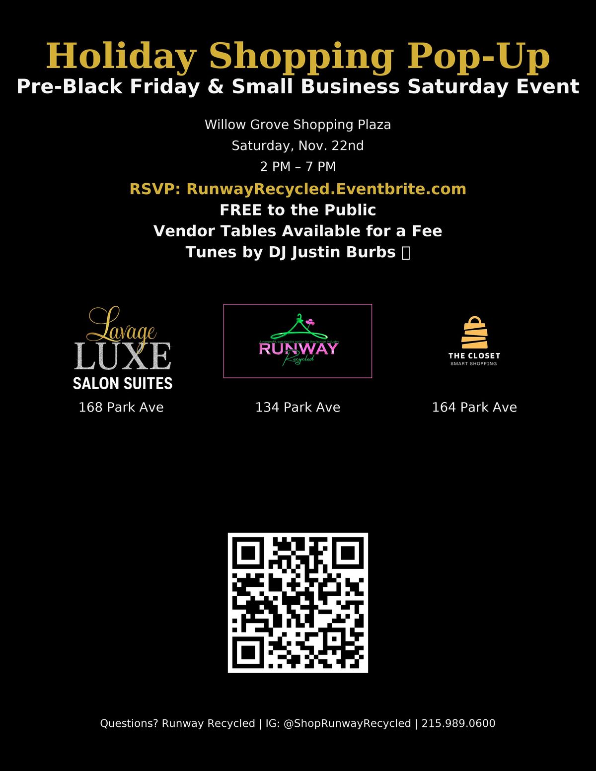 Holiday Shopping Pop-Up | Pre-Black Friday & Small Business Saturday