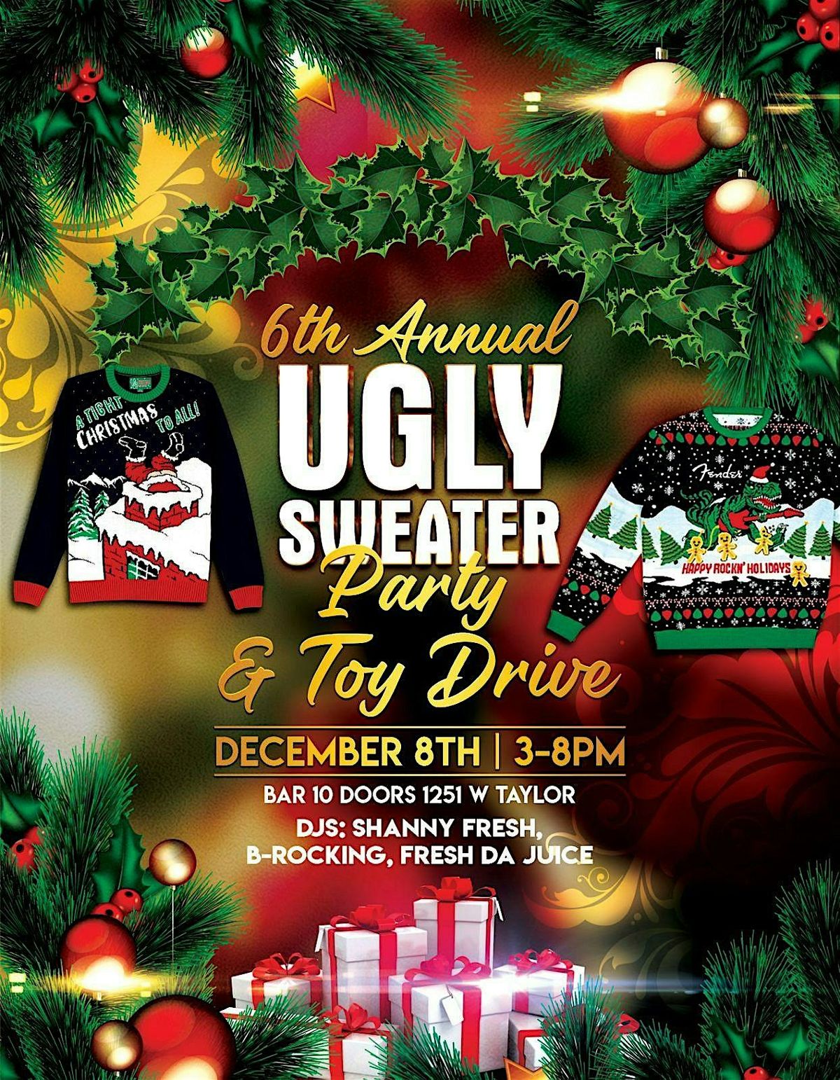 6th Annual Ugly Sweater Party and Toy Drive