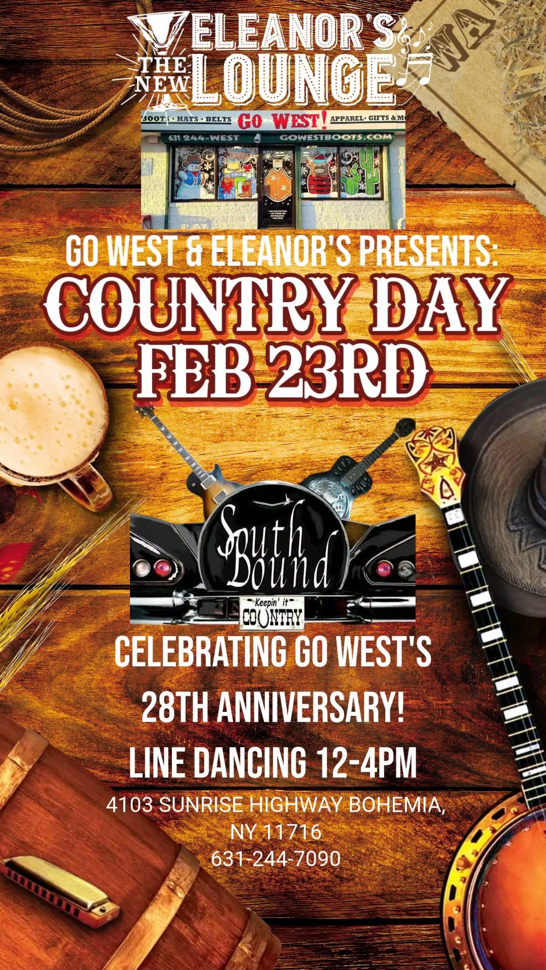 Country Day @ Go West\/Eleanor\u2019s Lounge with Southbound!